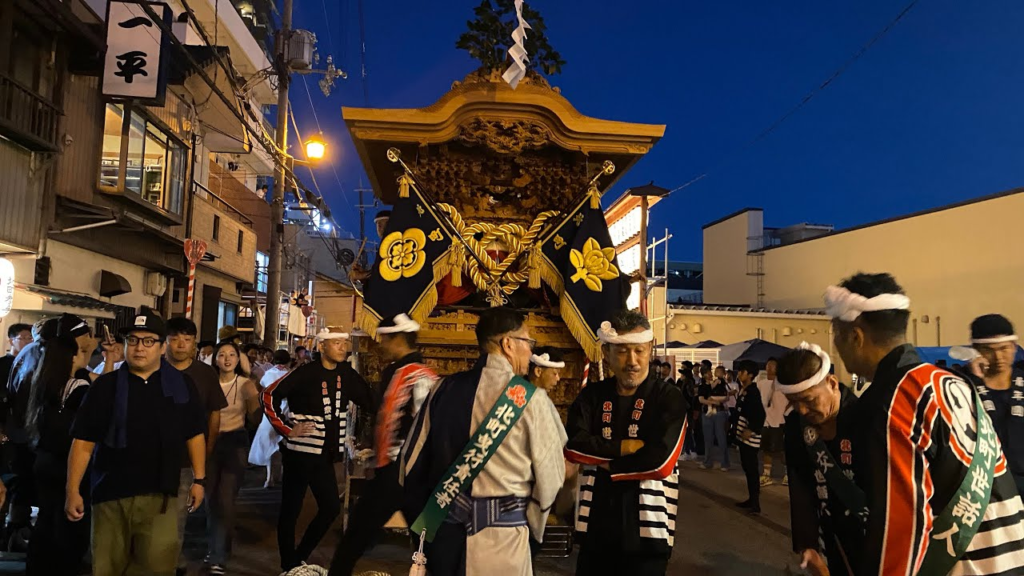 岸和田だんじり祭 北町曳き出し 伊勢音頭